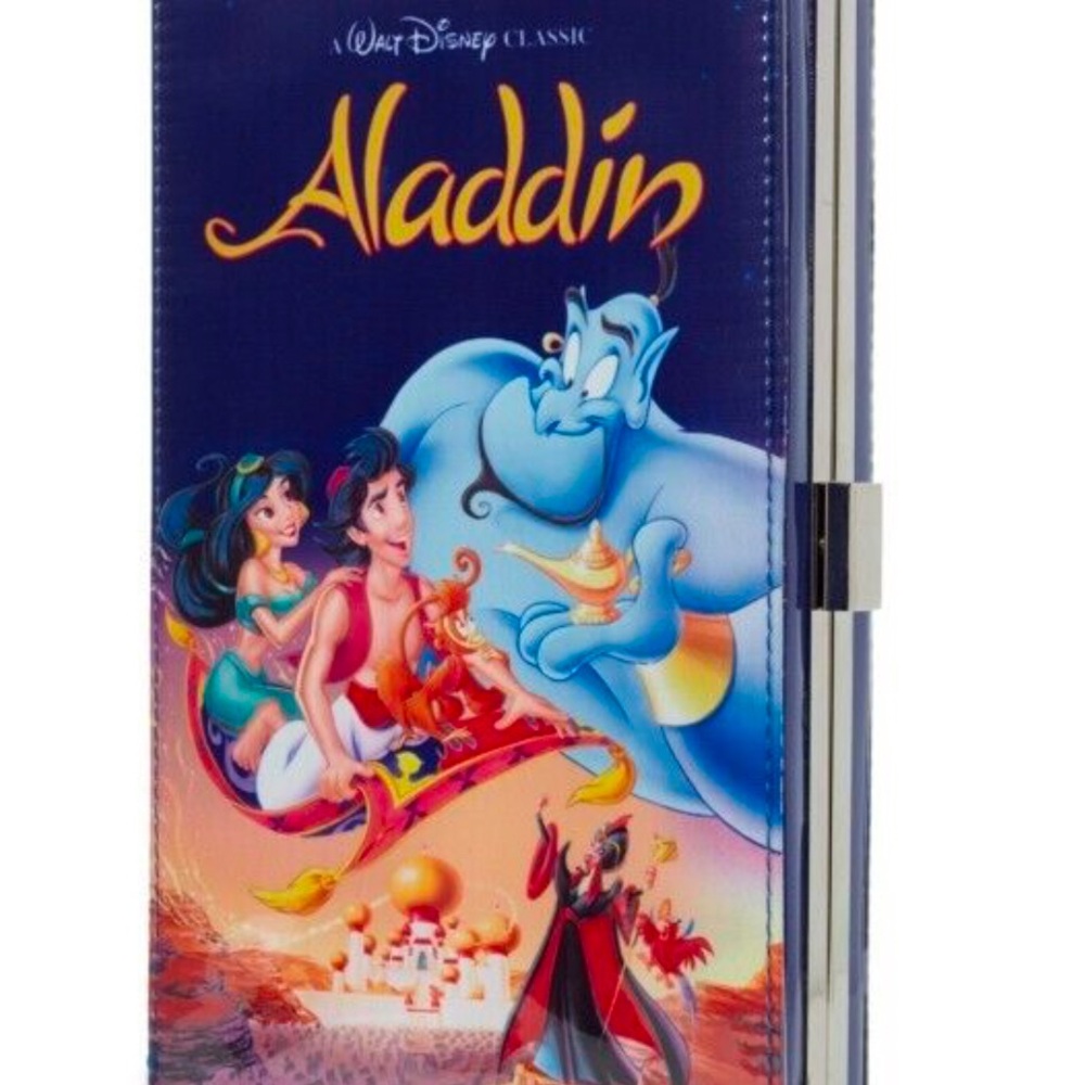 Oh My Disney Authentic Aladdin VHS Tape Clutch Purse Retro 90’s